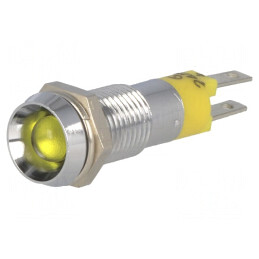 Lampă de control LED galbenă 24-28V 8.2mm