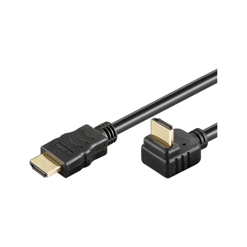Cablu HDMI 1.4 unghi 270° 0,5m negru | Electronic-mag.ro | Componente Electronice