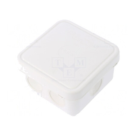 Cutie de conexiuni IP65 90x90x49mm albă | Electronic-mag.ro | Componente Electronice
