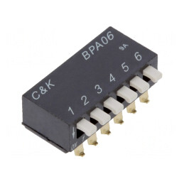 Comutator DIP-SWITCH 6 Secțiuni 0,1A 5VDC THT