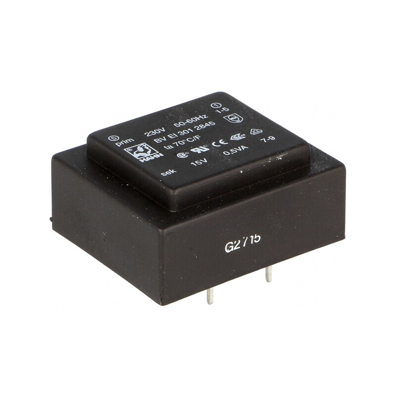 Transformator Încapsulat 0,5VA 230V AC 15V 33mA PCB | Electronic-mag.ro | Componente Electronice Transformator Încapsulat 0,5VA 230V AC 15V 33mA PCB | Electronic-mag.ro | Componente Electronice