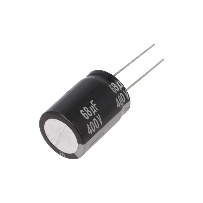 Condensator electrolitic THT 68uF 400V Ø18x25mm ±20% | Electronic-mag.ro | Componente Electronice Condensator electrolitic THT 68uF 400V Ø18x25mm ±20% | Electronic-mag.ro | Componente Electronice