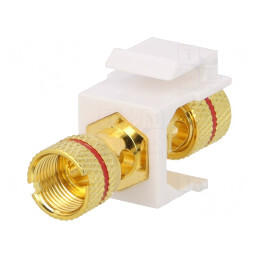 Adaptor dublu Keystone pentru panou cu clichet | Electronic-mag.ro | Componente Electronice