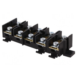 Regletă de conexiuni terminal cu şurub 16mm² 76A 5 piste | Electronic-mag.ro | Componente Electronice