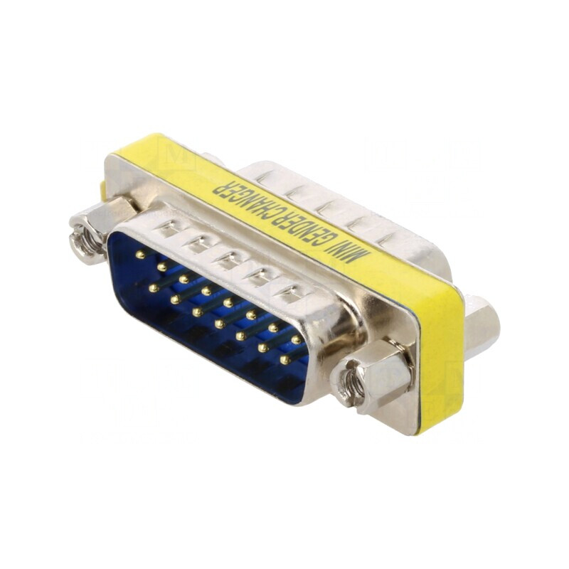 Adaptor D-Sub 15 Pin Dual Tată | Electronic-mag.ro | Componente Electronice