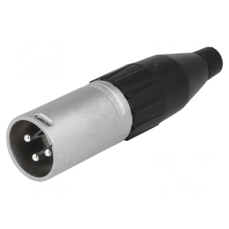 Mufă XLR Tată 3 Pin Dreaptă pe Cablu Cu Lipire | Electronic-mag.ro | Componente Electronice
