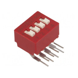 Comutator DIP-SWITCH 4 Secțiuni OFF-ON 25VDC | Electronic-mag.ro | Componente Electronice