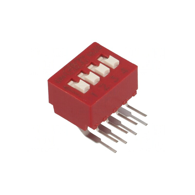 Comutator DIP-SWITCH 4 Secțiuni OFF-ON 25VDC | Electronic-mag.ro | Componente Electronice