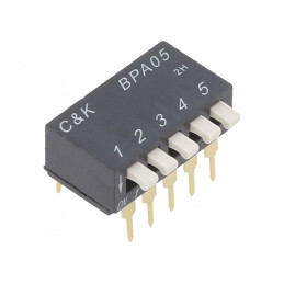 Comutator DIP-SWITCH 5 Secțiuni ON-OFF 24VDC | Electronic-mag.ro | Componente Electronice