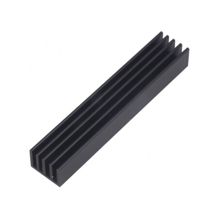 Radiator extrudat negru 100mm x 19mm x 10mm | Electronic-mag.ro | Componente Electronice