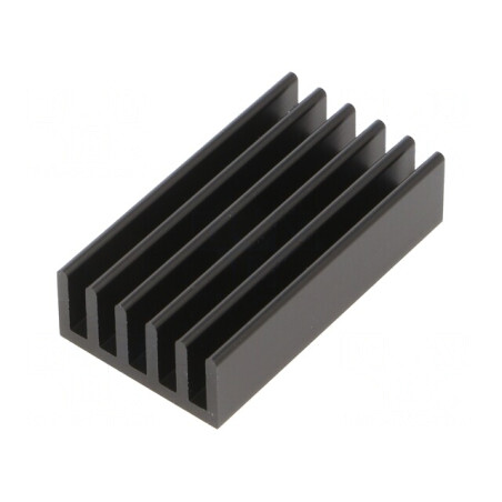 Radiator Negru cu Aripioare 37.5x21x10mm | Electronic-mag.ro | Componente Electronice