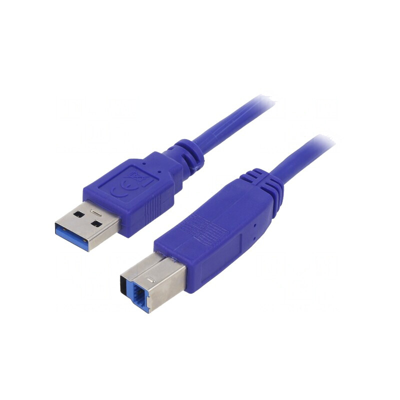 Cablu USB 3.0 A-B Aurit 0.5m Albastru PVC | Electronic-mag.ro | Componente Electronice
