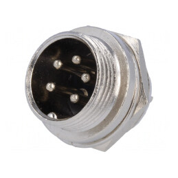 Soclu Microfon Montare Panou 5 PIN | Electronic-mag.ro | Componente Electronice