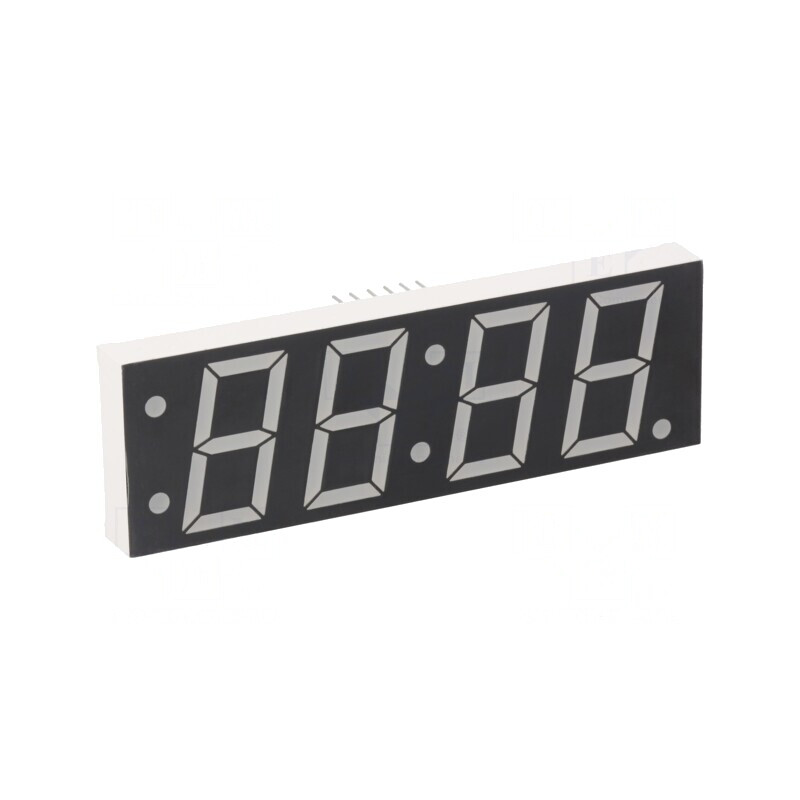 Afișaj LED 7 Segmente 24mm 4 Digiti Galben-Verde | Electronic-mag.ro | Componente Electronice