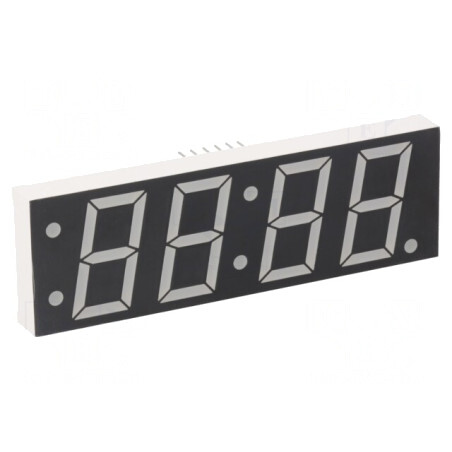 Afișaj LED 7 Segmente 24mm 4 Digiti Galben-Verde | Electronic-mag.ro | Componente Electronice