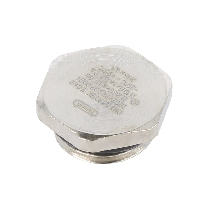 Capac de protecție IP68 alamă nichelată M16 1,5 | Electronic-mag.ro | Componente Electronice