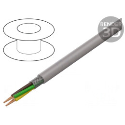 Cablu UNITRONIC LiHCH 4x0.5mm2 fără halogen 60V gri-bej | Electronic-mag.ro | Componente Electronice