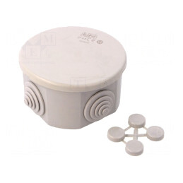 Cutie de Conexiuni IP44 Gri 80mm x 40mm pentru Perete | Electronic-mag.ro | Componente Electronice
