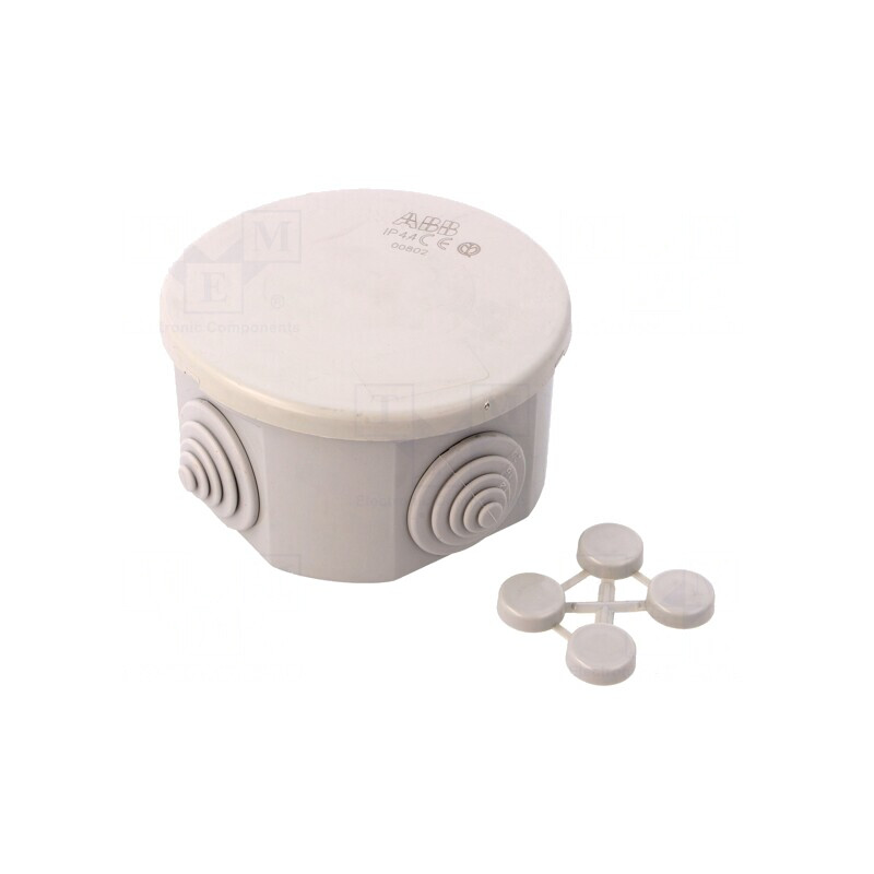 Cutie de Conexiuni IP44 Gri 80mm x 40mm pentru Perete | Electronic-mag.ro | Componente Electronice