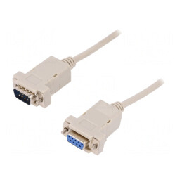 Cablu D-Sub 9 pini 2m Bej | Electronic-mag.ro | Componente Electronice