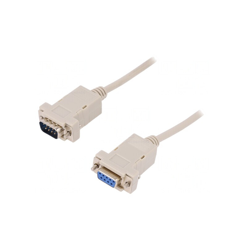 Cablu D-Sub 9 pini 2m Bej | Electronic-mag.ro | Componente Electronice