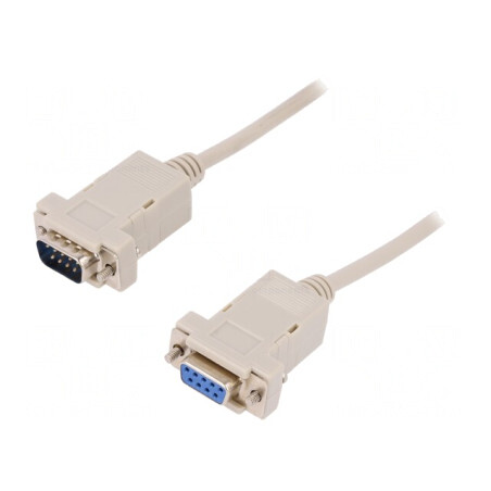 Cablu D-Sub 9 pini 2m Bej | Electronic-mag.ro | Componente Electronice