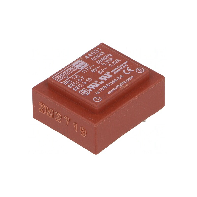 Transformator încapsulat 0,6VA 117VAC 6V 50mA PCB | Electronic-mag.ro | Componente Electronice