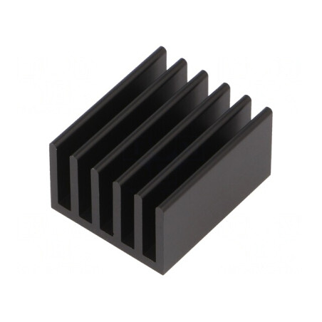 Radiator Extrudat cu Aripioare Negru 25x21x14mm | Electronic-mag.ro | Componente Electronice