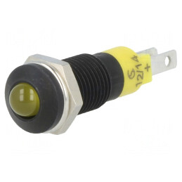 Lampă LED galbenă 12-14V DC Ø8.2mm IP40 | Electronic-mag.ro | Componente Electronice