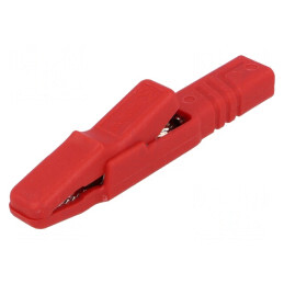 Bornă crocodil roșie 25A 9.5mm | Electronic-mag.ro | Componente Electronice