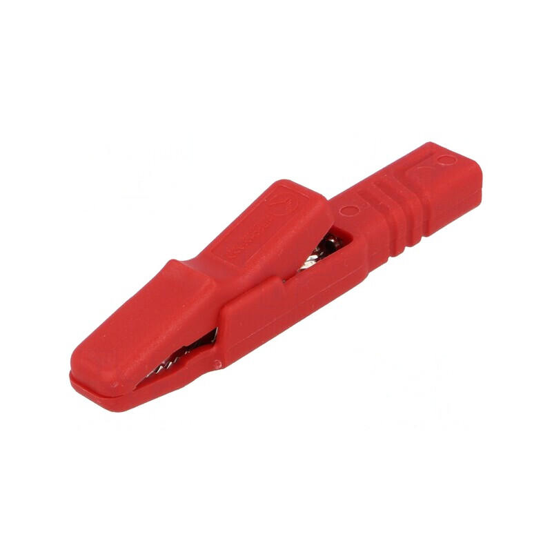 Bornă crocodil roșie 25A 9.5mm | Electronic-mag.ro | Componente Electronice