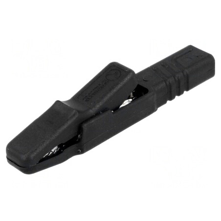 Bornă crocodil 25A neagră 9,5mm | Electronic-mag.ro | Componente Electronice