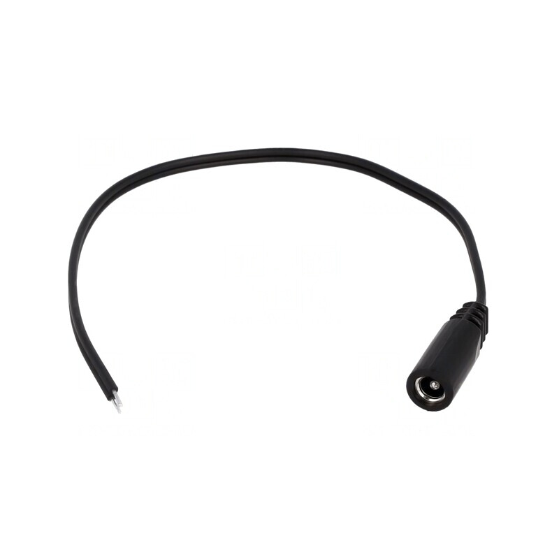 Cablu Alimentare DC 5,5/2,5 Negru 1,5m 2x0,5mm2 | Electronic-mag.ro | Componente Electronice