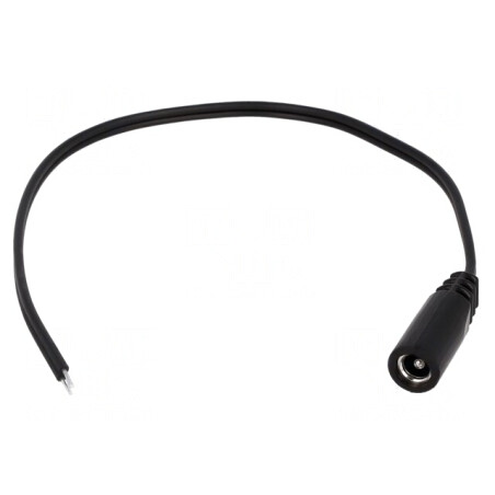 Cablu Alimentare DC 5,5/2,5 Negru 1,5m 2x0,5mm2 | Electronic-mag.ro | Componente Electronice