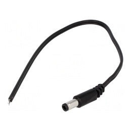 Cablu Alimentare DC 5.5/2.5 Negru 1.5m | Electronic-mag.ro | Componente Electronice