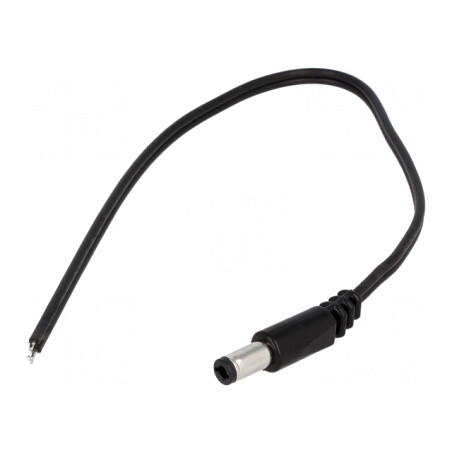 Cablu Alimentare DC 5.5/2.5 Negru 1.5m | Electronic-mag.ro | Componente Electronice