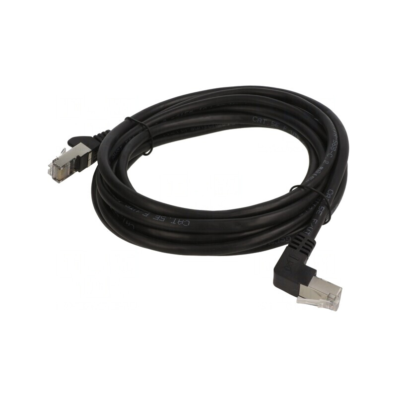 Patch cord F/UTP Cat5e Negru 3m Ecranat | Electronic-mag.ro | Componente Electronice