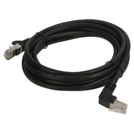 Patch cord F/UTP Cat5e Negru 3m Ecranat | Electronic-mag.ro | Componente Electronice
