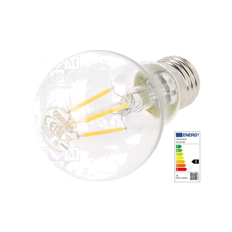 Lampă LED E27 4W Alb Cald 2700K | Electronic-mag.ro | Componente Electronice