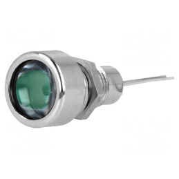Lampă de Control LED Verde Ø8,2mm IP67 PCB Alamă | Electronic-mag.ro | Componente Electronice