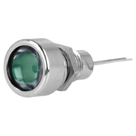 Lampă de Control LED Verde Ø8,2mm IP67 PCB Alamă | Electronic-mag.ro | Componente Electronice