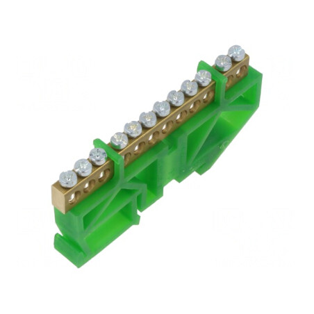 Regletă de Conexiuni 12 Borne Verde | Electronic-mag.ro | Componente Electronice