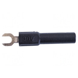 Furcă Mufă Banană 4mm 60VDC 36A Neagră | Electronic-mag.ro | Componente Electronice