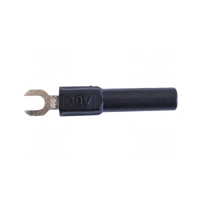 Furcă Mufă Banană 4mm 60VDC 36A Neagră | Electronic-mag.ro | Componente Electronice