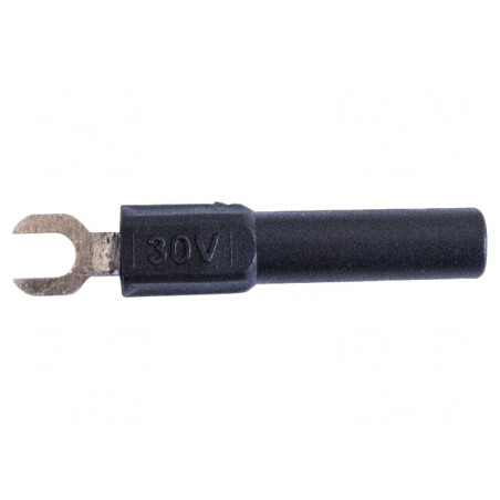 Furcă Mufă Banană 4mm 60VDC 36A Neagră | Electronic-mag.ro | Componente Electronice