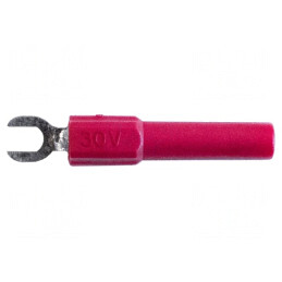 Mufă Furcă Banană 4mm 60VDC 36A Roșie | Electronic-mag.ro | Componente Electronice