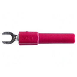 Mufă Furcă Banană 4mm 60VDC 36A Roșie | Electronic-mag.ro | Componente Electronice