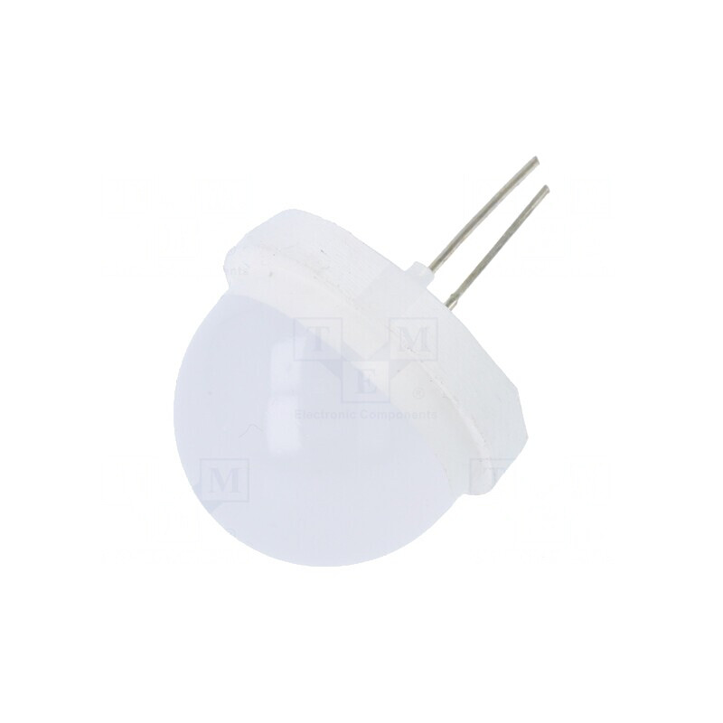 LED Alb Cald 20mm 750-3000mcd 120° Convex | Electronic-mag.ro | Componente Electronice