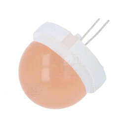 LED 20mm Portocalie 120° Convexă 900-4000mcd