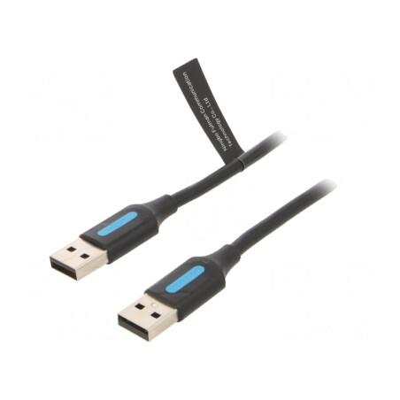 Cablu USB 2.0 A-A 3m Negru | Electronic-mag.ro | Componente Electronice